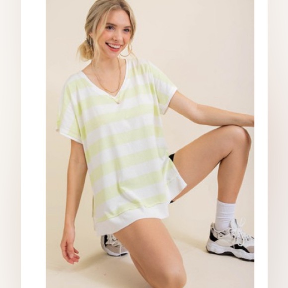 Kori Tops - NWT The Sienna Striped Relaxed Fit Top
